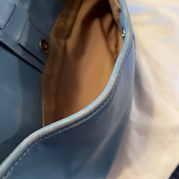 Awesome Coach Blue Leather Hobo Bag with Buckles - Picture 5 of 10